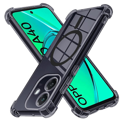 MagSafe-deksel for Oppo A3 4G, Techsuit, støtsikker klar, røykfarget