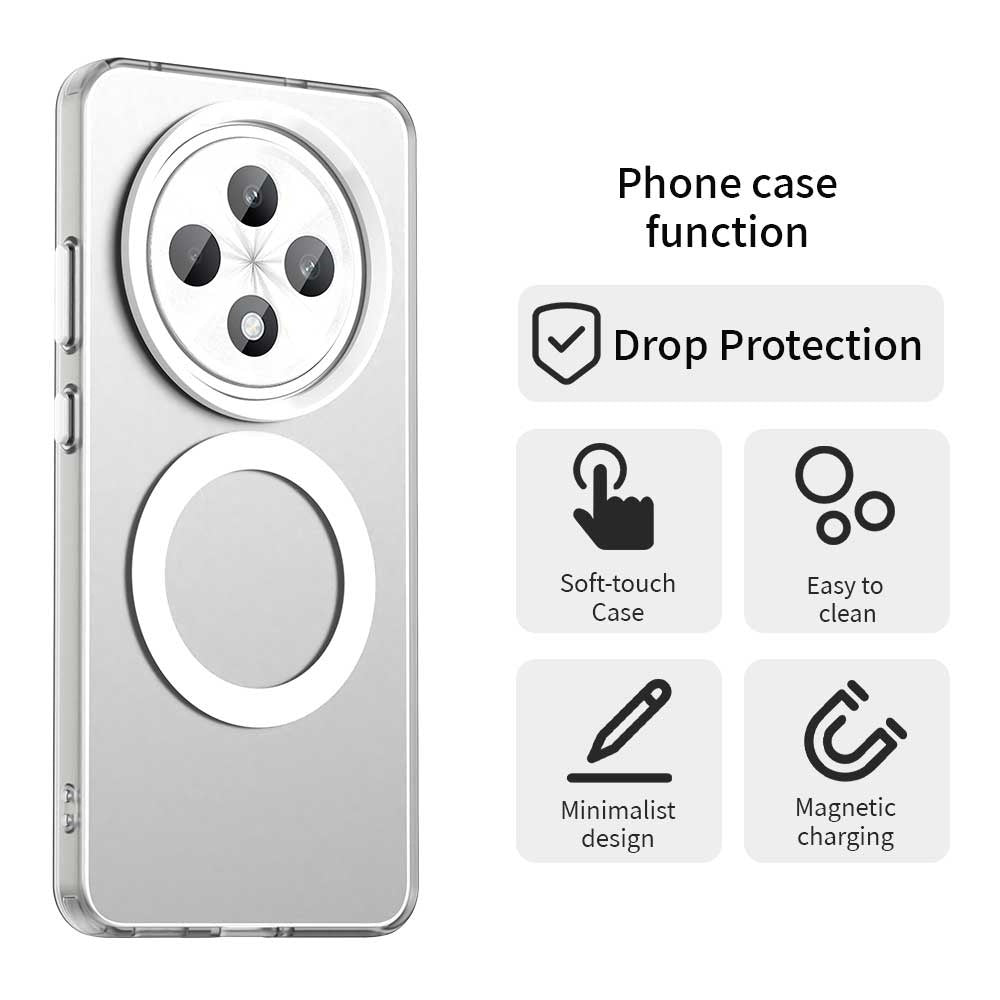 MagSafe-deksel for Oppo Reno12 FS 5G / Reno12 FS 4G / Reno12 F 4G / Reno12 F, Techsuit, CandyCase, hvit