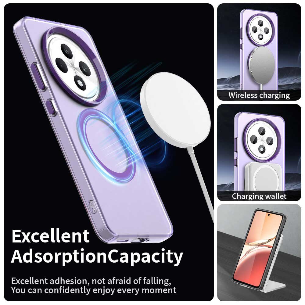 MagSafe-deksel for Oppo Reno12 FS 5G / Reno12 FS 4G / Reno12 F 4G / Reno12 F, Techsuit, CandyCase, Lilla