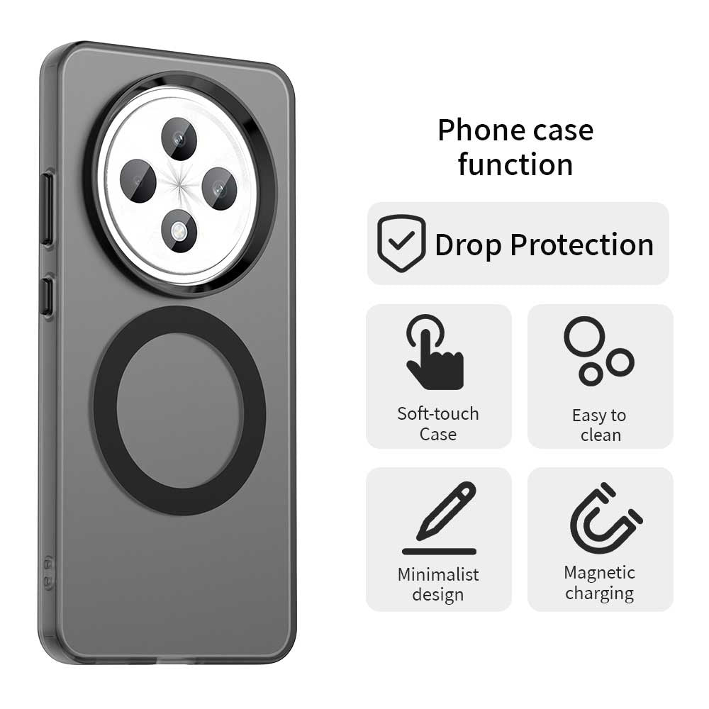 MagSafe-deksel for Oppo Reno12 FS 5G / Reno12 FS 4G / Reno12 F 4G, Techsuit, CandyCase, svart
