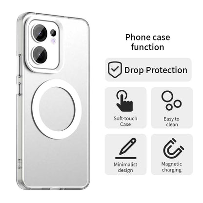 MagSafe-deksel for Oppo Reno13 FS 5G / Reno13 F 4G / Reno13 F, Techsuit, CandyCase, hvit