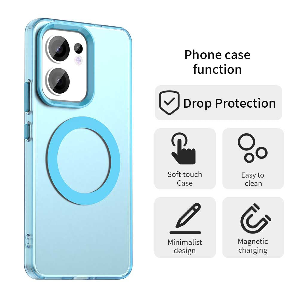 MagSafe-deksel for Oppo Reno13 FS 5G / Reno13 F 4G / Reno13 F, Techsuit, CandyCase, Blå