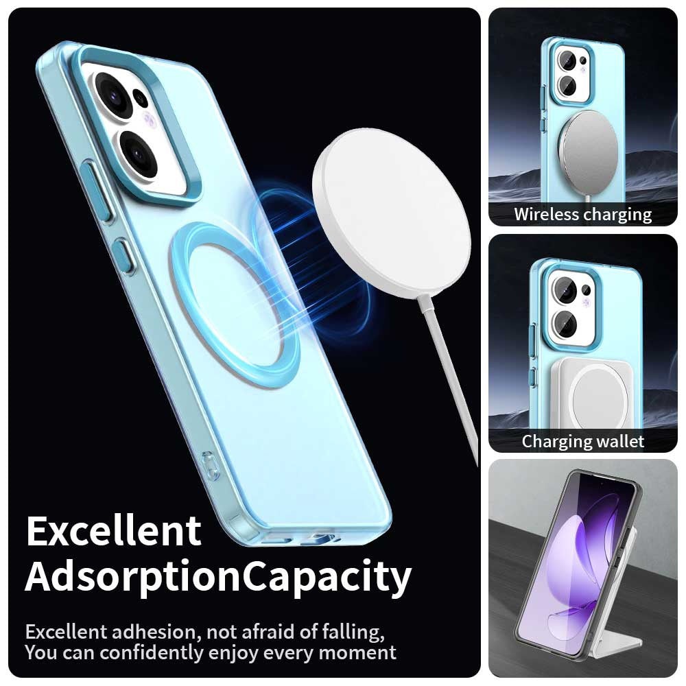 MagSafe-deksel for Oppo Reno13 FS 5G / Reno13 F 4G / Reno13 F, Techsuit, CandyCase, Blå