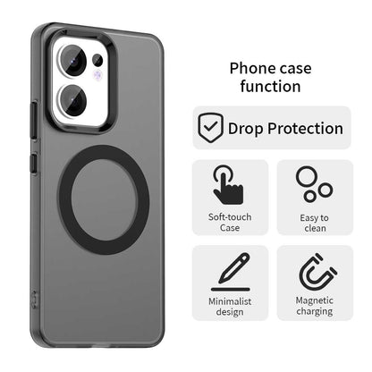 MagSafe-deksel for Oppo Reno13 FS 5G / Reno13 F 4G / Reno13 F, Techsuit, CandyCase, Svart