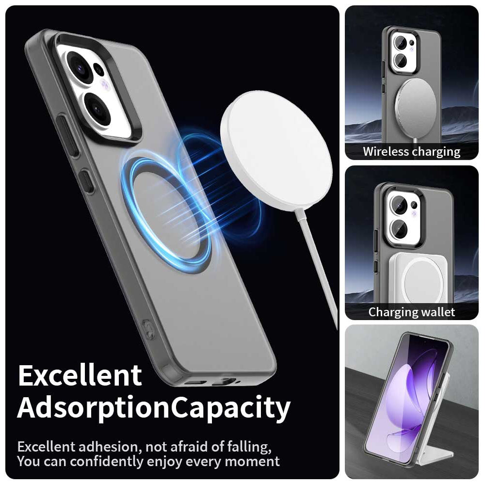 MagSafe-deksel for Oppo Reno13 FS 5G / Reno13 F 4G / Reno13 F, Techsuit, CandyCase, Svart
