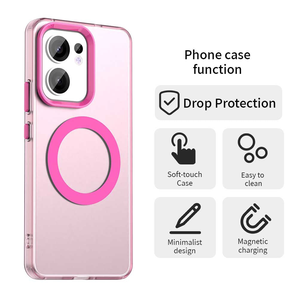 MagSafe-deksel for Oppo Reno13 FS 5G / Reno13 F 4G / Reno13 F, Techsuit, CandyCase, Rosa