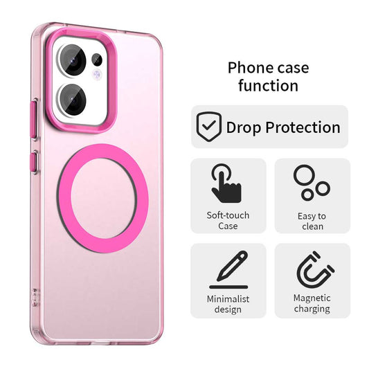 MagSafe-deksel for Oppo Reno13 FS 5G / Reno13 F 4G / Reno13 F, Techsuit, CandyCase, Rosa