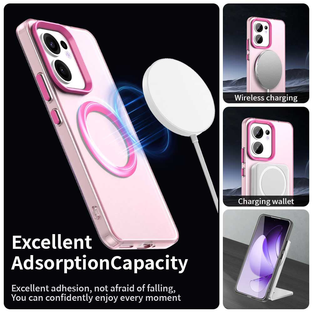 MagSafe-deksel for Oppo Reno13 FS 5G / Reno13 F 4G / Reno13 F, Techsuit, CandyCase, Rosa