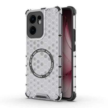 MagSafe-deksel for Oppo Reno13 FS 5G / Reno13 F 4G / Reno13 F, Techsuit, HoneyComb Shield, Hvit