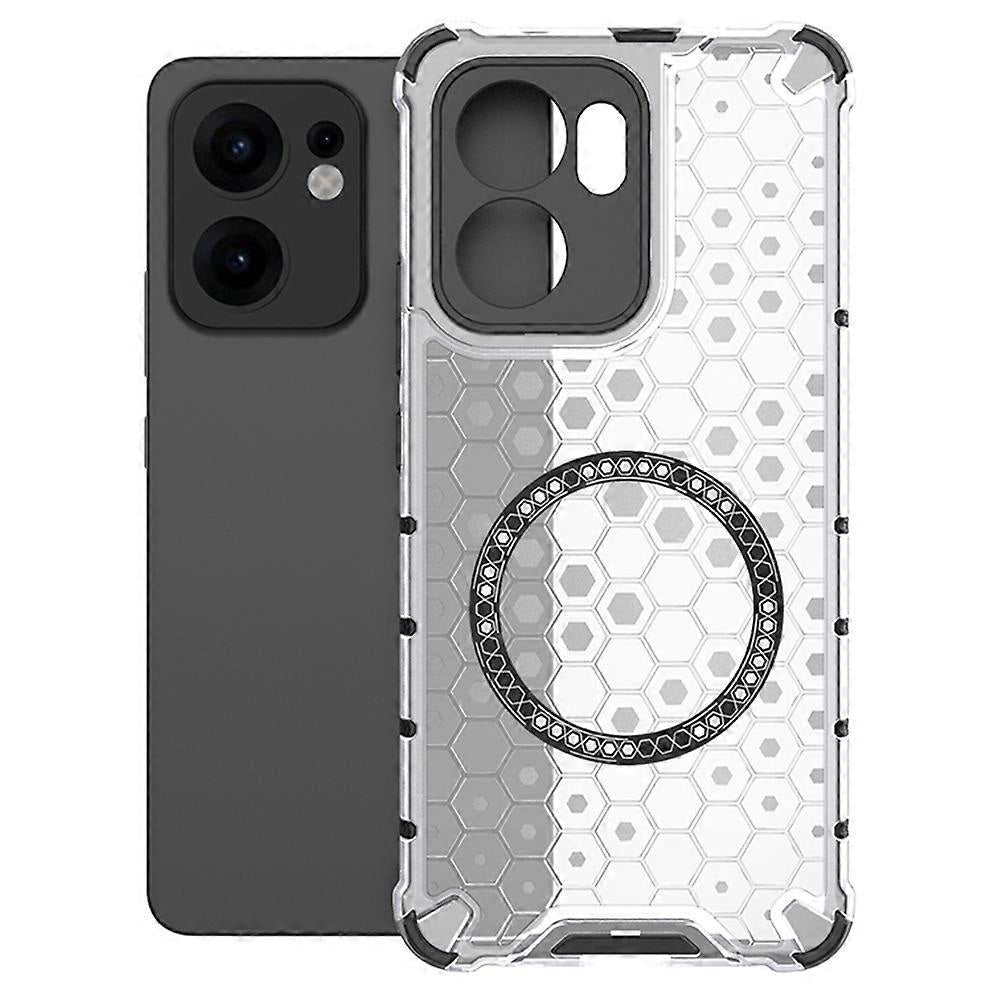 MagSafe-deksel for Oppo Reno13 FS 5G / Reno13 F 4G / Reno13 F, Techsuit, HoneyComb Shield, Hvit