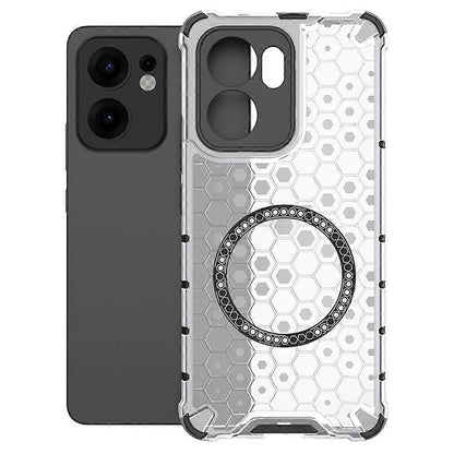 MagSafe-deksel for Oppo Reno13 FS 5G / Reno13 F 4G / Reno13 F, Techsuit, HoneyComb Shield, Hvit