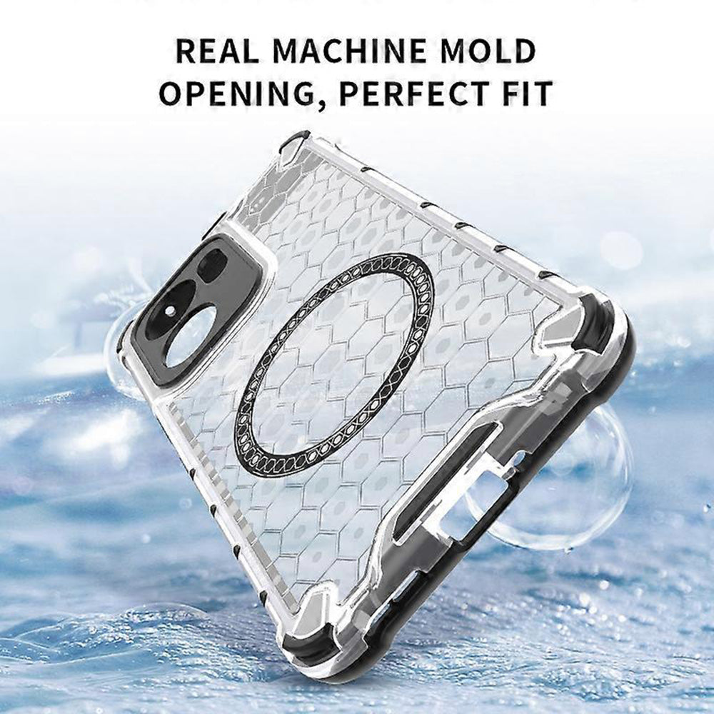 MagSafe-deksel for Oppo Reno13 FS 5G / Reno13 F 4G / Reno13 F, Techsuit, HoneyComb Shield, Hvit