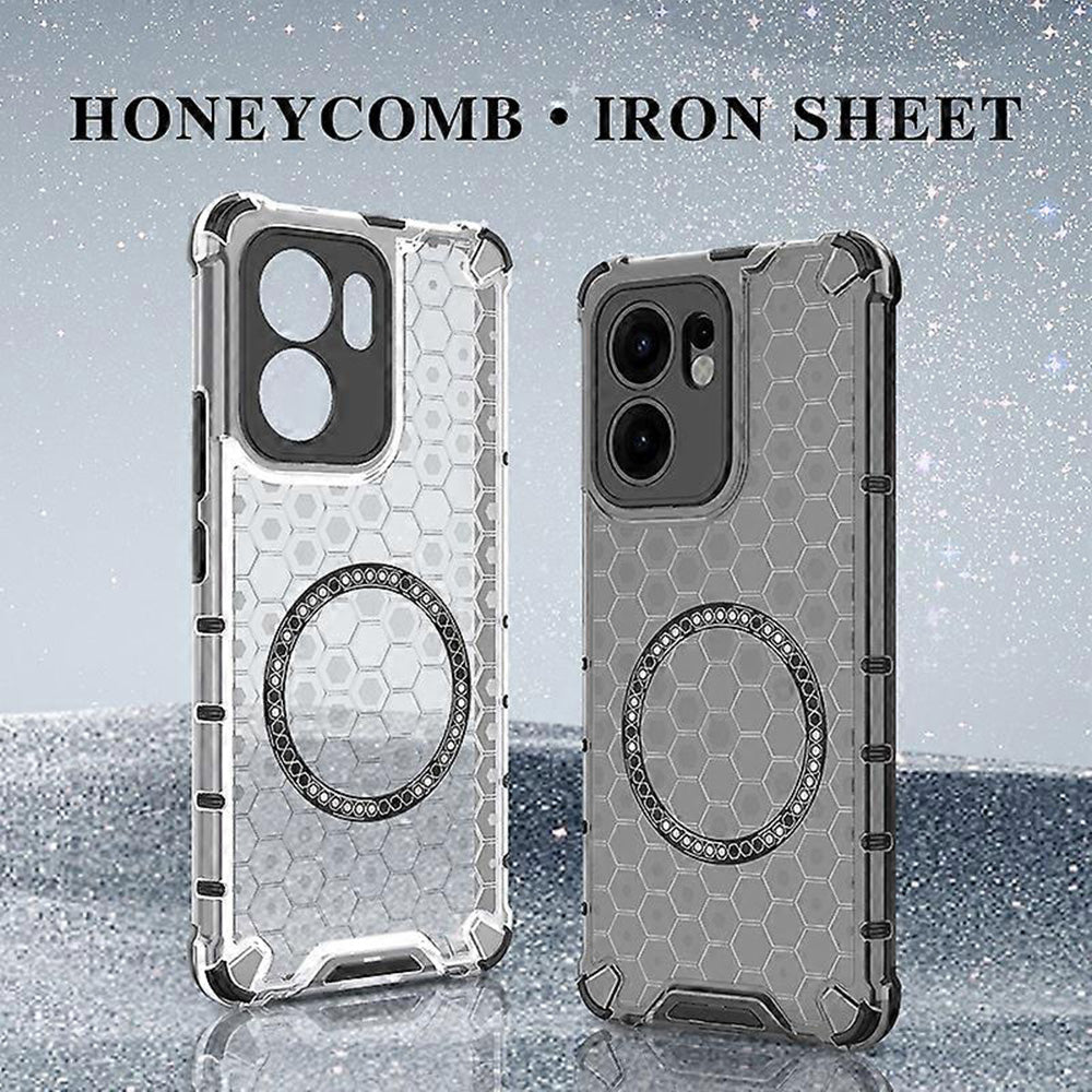 MagSafe-deksel for Oppo Reno13 FS 5G / Reno13 F 4G / Reno13 F, Techsuit, HoneyComb Shield, Hvit
