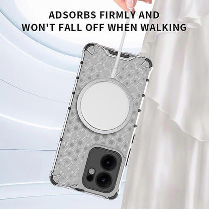 MagSafe-deksel for Oppo Reno13 FS 5G / Reno13 F 4G / Reno13 F, Techsuit, HoneyComb Shield, Hvit