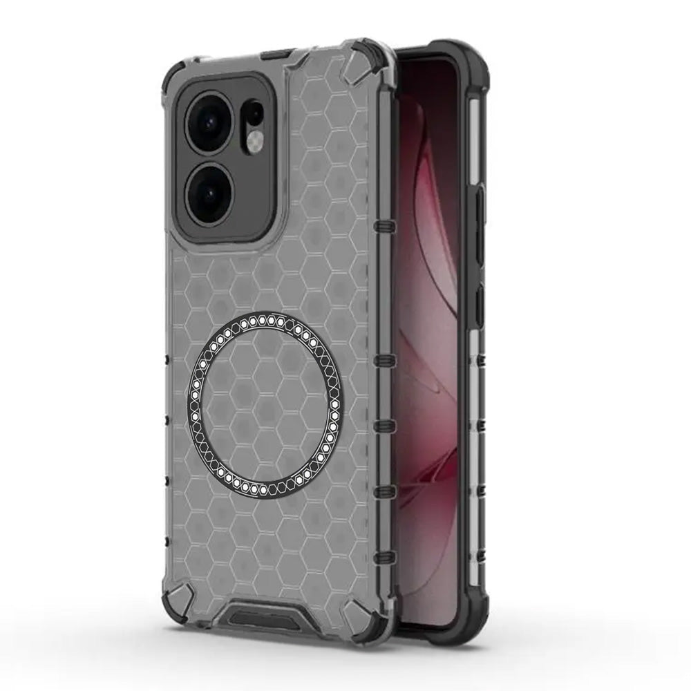 MagSafe-deksel for Oppo Reno13 FS 5G / Reno13 F 4G / Reno13 F, Techsuit, HoneyComb Shield, svart