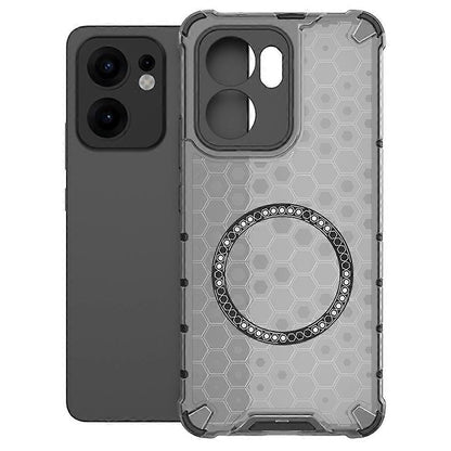 MagSafe-deksel for Oppo Reno13 FS 5G / Reno13 F 4G / Reno13 F, Techsuit, HoneyComb Shield, svart