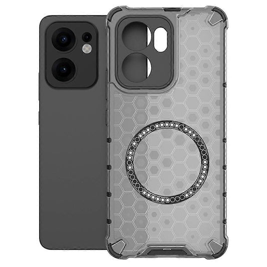 MagSafe-deksel for Oppo Reno13 FS 5G / Reno13 F 4G / Reno13 F, Techsuit, HoneyComb Shield, svart
