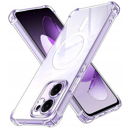 MagSafe-deksel for Oppo Reno13 FS 5G / Reno13 F 4G / Reno13 F, Techsuit, støtsikker, gjennomsiktig
