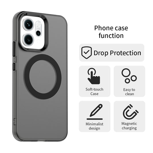 MagSafe-deksel for Oppo Reno16 F / Reno16 FS, Techsuit, CandyCase, Svart