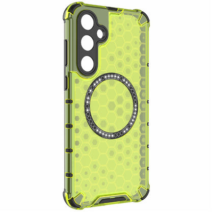 MagSafe-deksel for Samsung Galaxy S25 S931, Techsuit, HoneyComb Shield, Grønn