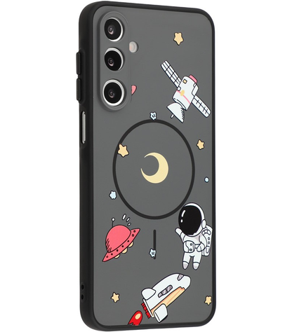 MagSafe-deksel for Samsung Galaxy S26 Ultra S948, OEM, Tegneserieastronaut, Grå