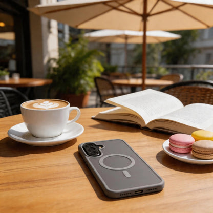 MagSafe-deksel for Samsung Galaxy A57 5G, Tech-Protect, Magmat, Grå Matt