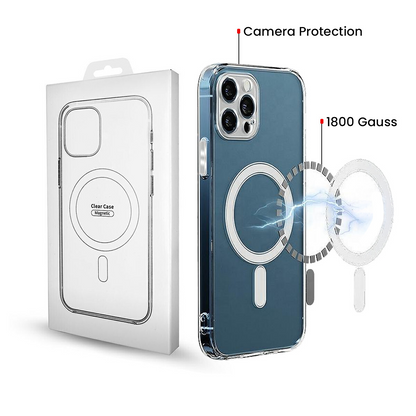 MagSafe-deksel for Samsung Galaxy S24 S921, OEM, 1800 Gauss, Transparent