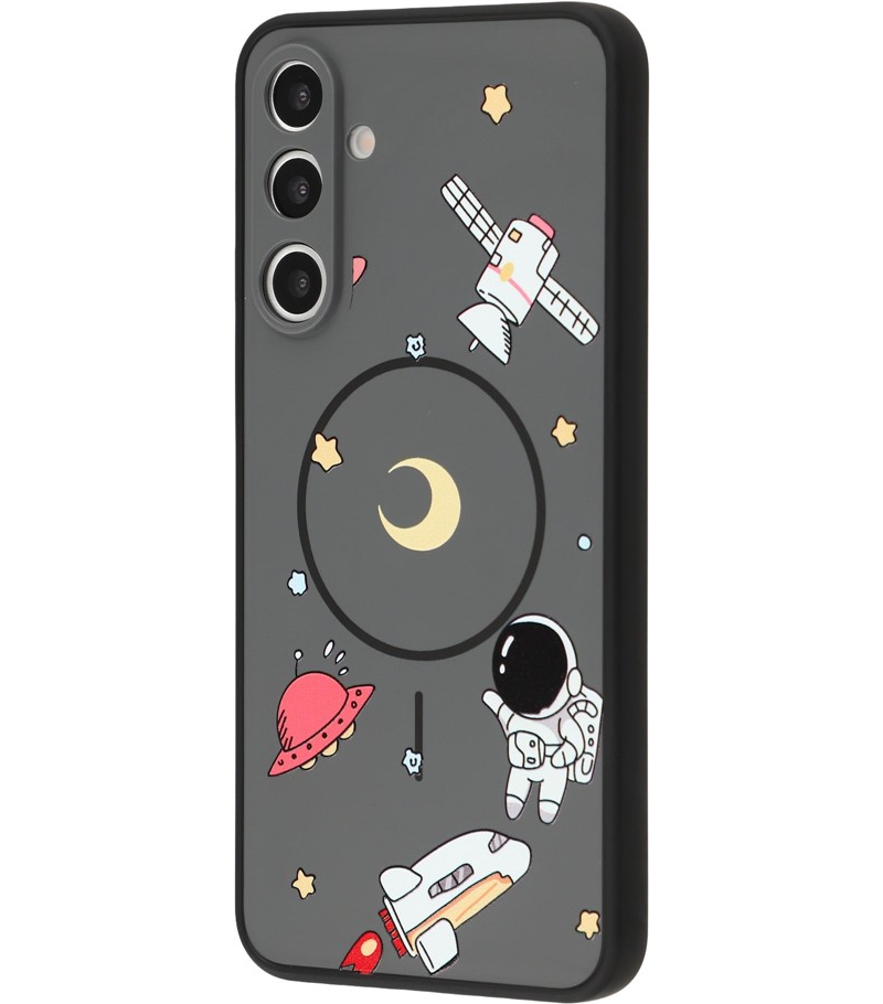 MagSafe-deksel for Samsung Galaxy S25 Ultra S938, OEM, Tegneserieastronaut, Svart