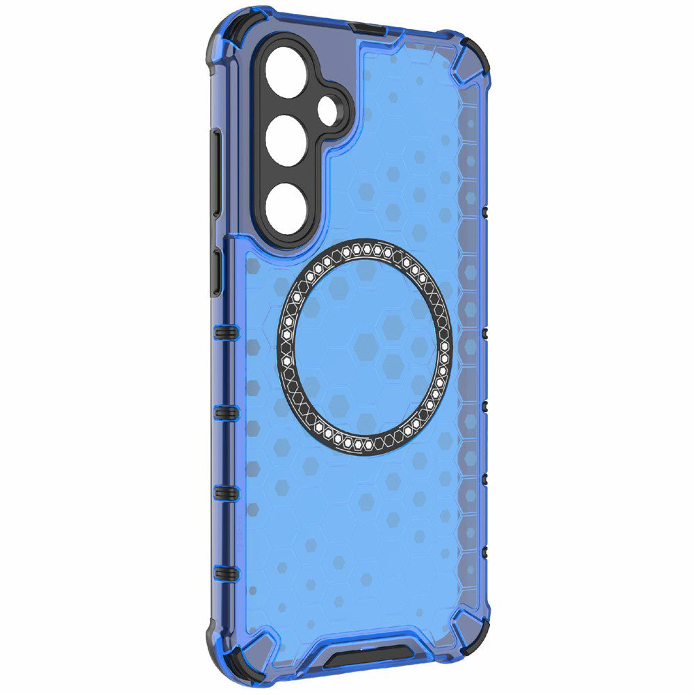 MagSafe-deksel for Samsung Galaxy A26 A266, Techsuit, HoneyComb Shield, Blå