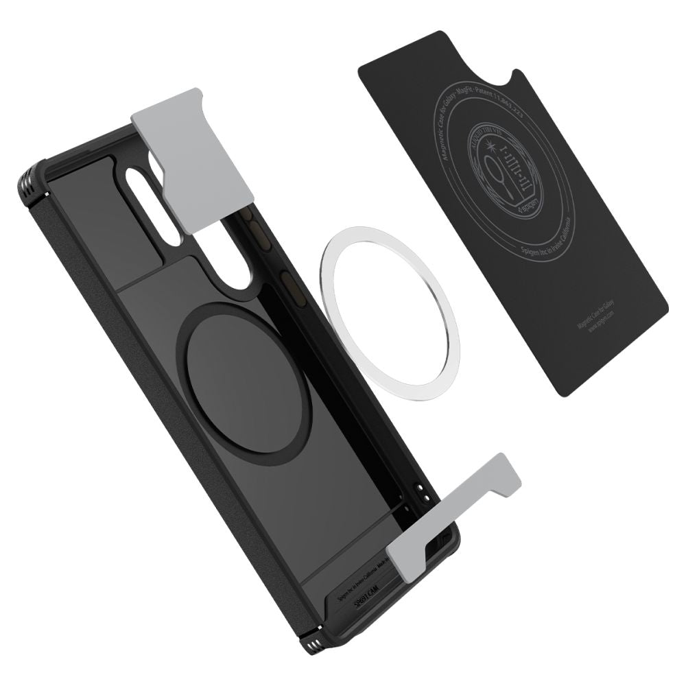 MagSafe-deksel for Samsung Galaxy S25 Ultra S938, Spigen, Mag Armor, Svart ACS08913