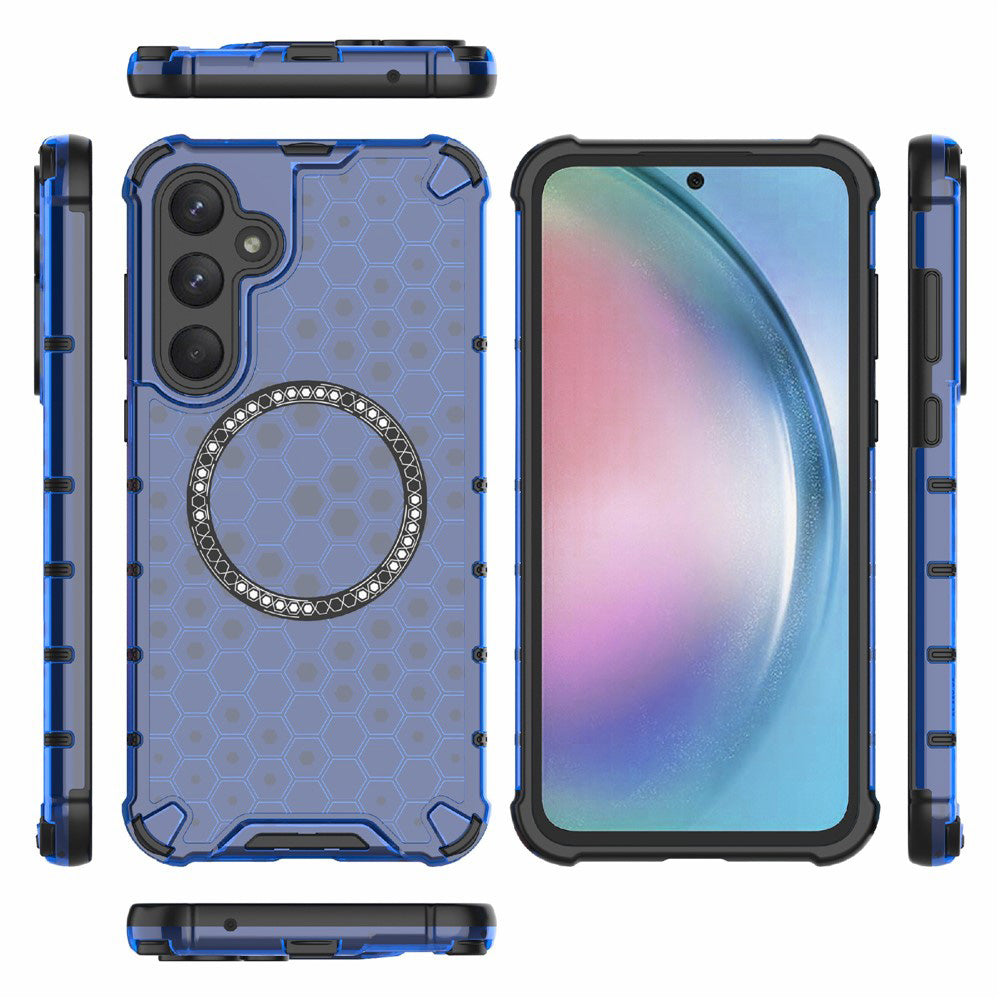 MagSafe-deksel for Samsung Galaxy A26 A266, Techsuit, HoneyComb Shield, Blå