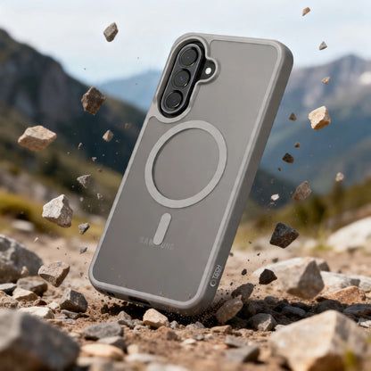 MagSafe-deksel for Samsung Galaxy A57 5G, Tech-Protect, Magmat, Grå Matt