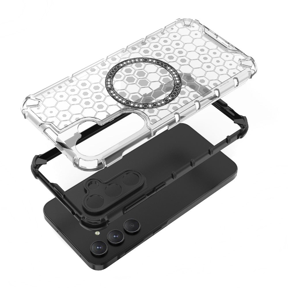 MagSafe-deksel for Samsung Galaxy S25 Ultra S938, Techsuit, HoneyComb Shield, Grønn