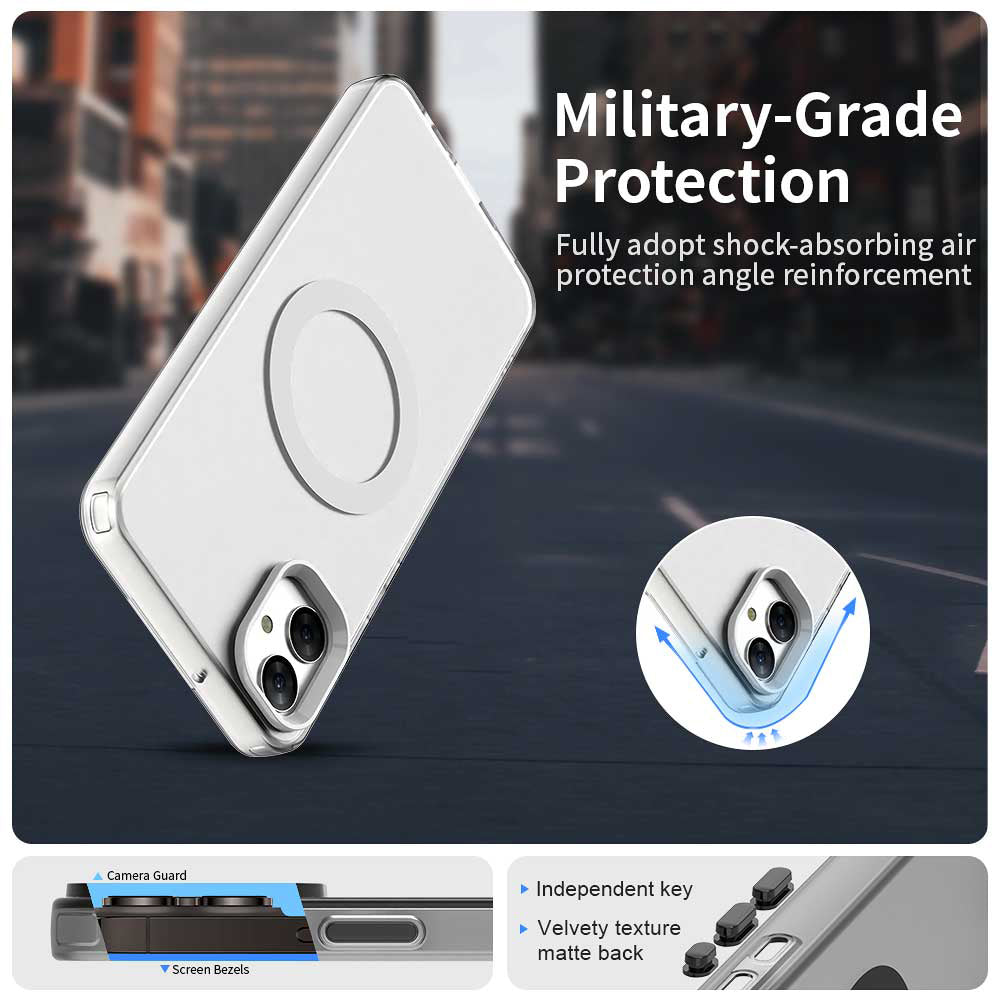 MagSafe-deksel for Samsung Galaxy A05 A055, Techsuit, CandyCase, hvit
