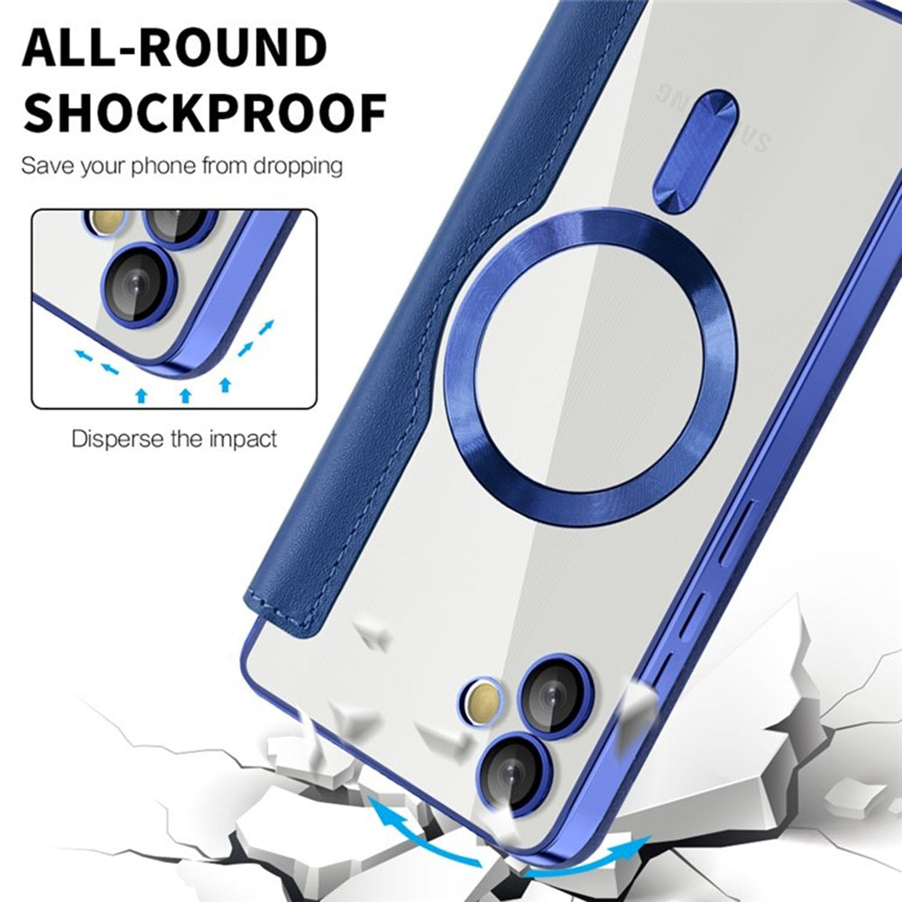 MagSafe-deksel for Samsung Galaxy A05 A055, Techsuit, SmartMag Book, Blå