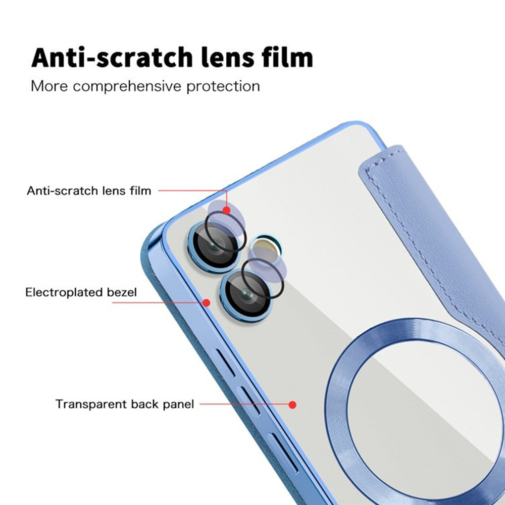 MagSafe-deksel for Samsung Galaxy A05 A055, Techsuit, SmartMag Book, Blå