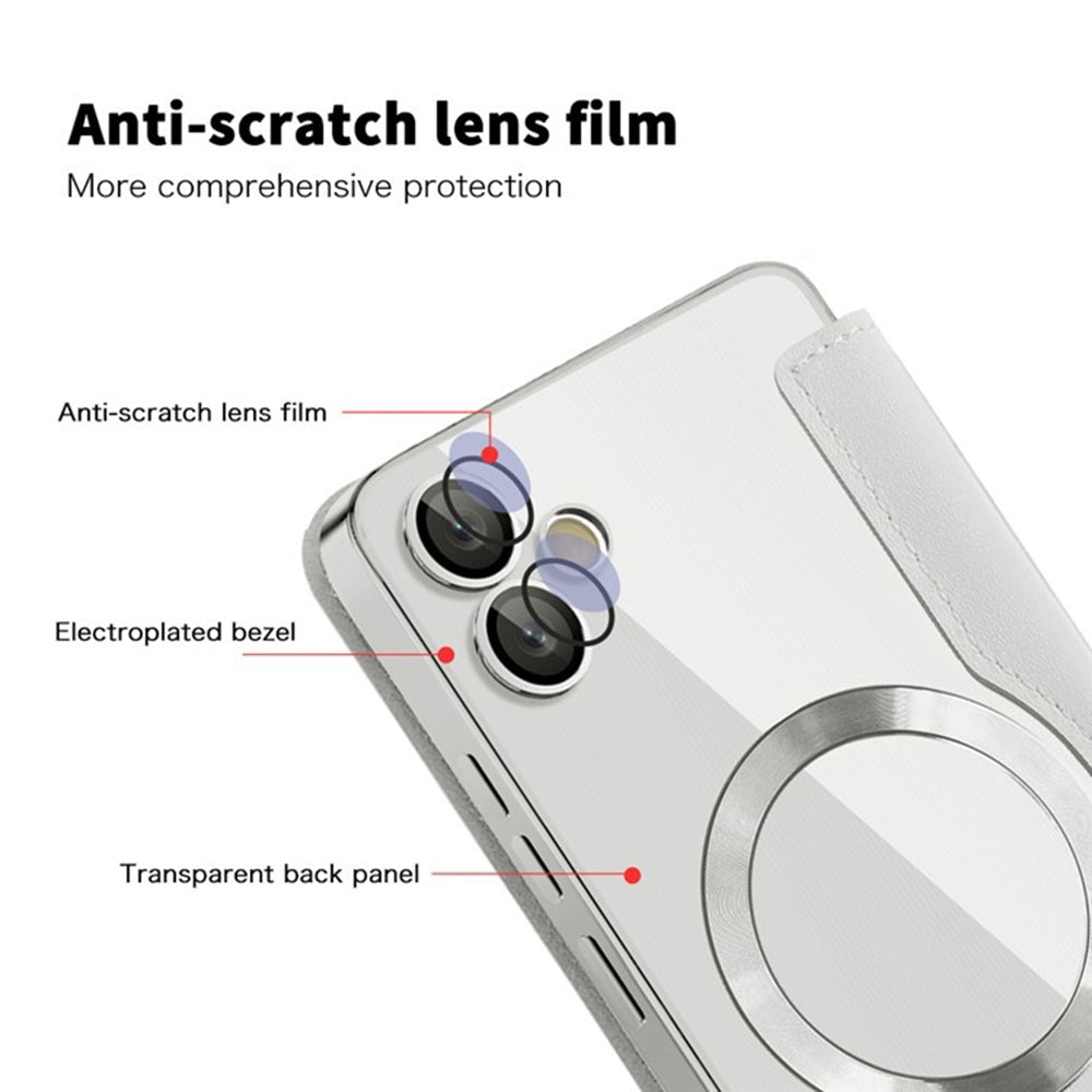 MagSafe-deksel for Samsung Galaxy A05 A055, Techsuit, SmartMag Book, Grå