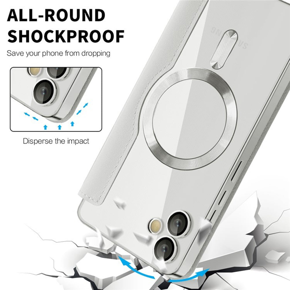 MagSafe-deksel for Samsung Galaxy A05 A055, Techsuit, SmartMag Book, Grå