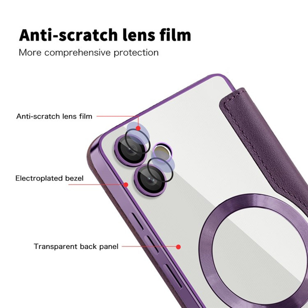 MagSafe-deksel for Samsung Galaxy A05 A055, Techsuit, SmartMag Book, Lilla
