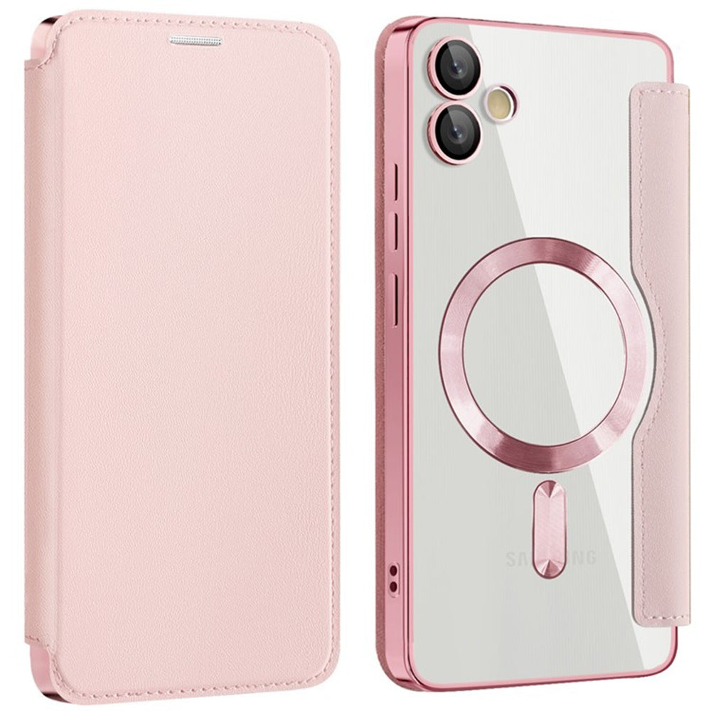 MagSafe-deksel for Samsung Galaxy A05 A055, Techsuit, SmartMag Book, Rosa