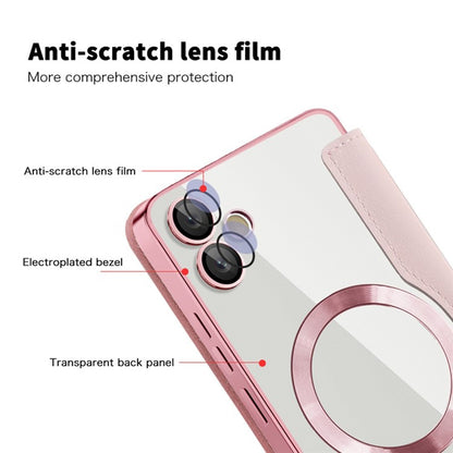 MagSafe-deksel for Samsung Galaxy A05 A055, Techsuit, SmartMag Book, Rosa