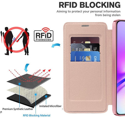 MagSafe-deksel for Samsung Galaxy A05 A055, Techsuit, SmartMag Book, Rosa