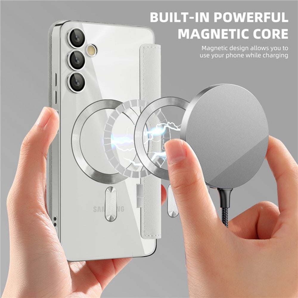 MagSafe-deksel for Samsung Galaxy A05s A057, Techsuit, SmartMag Book, Grå