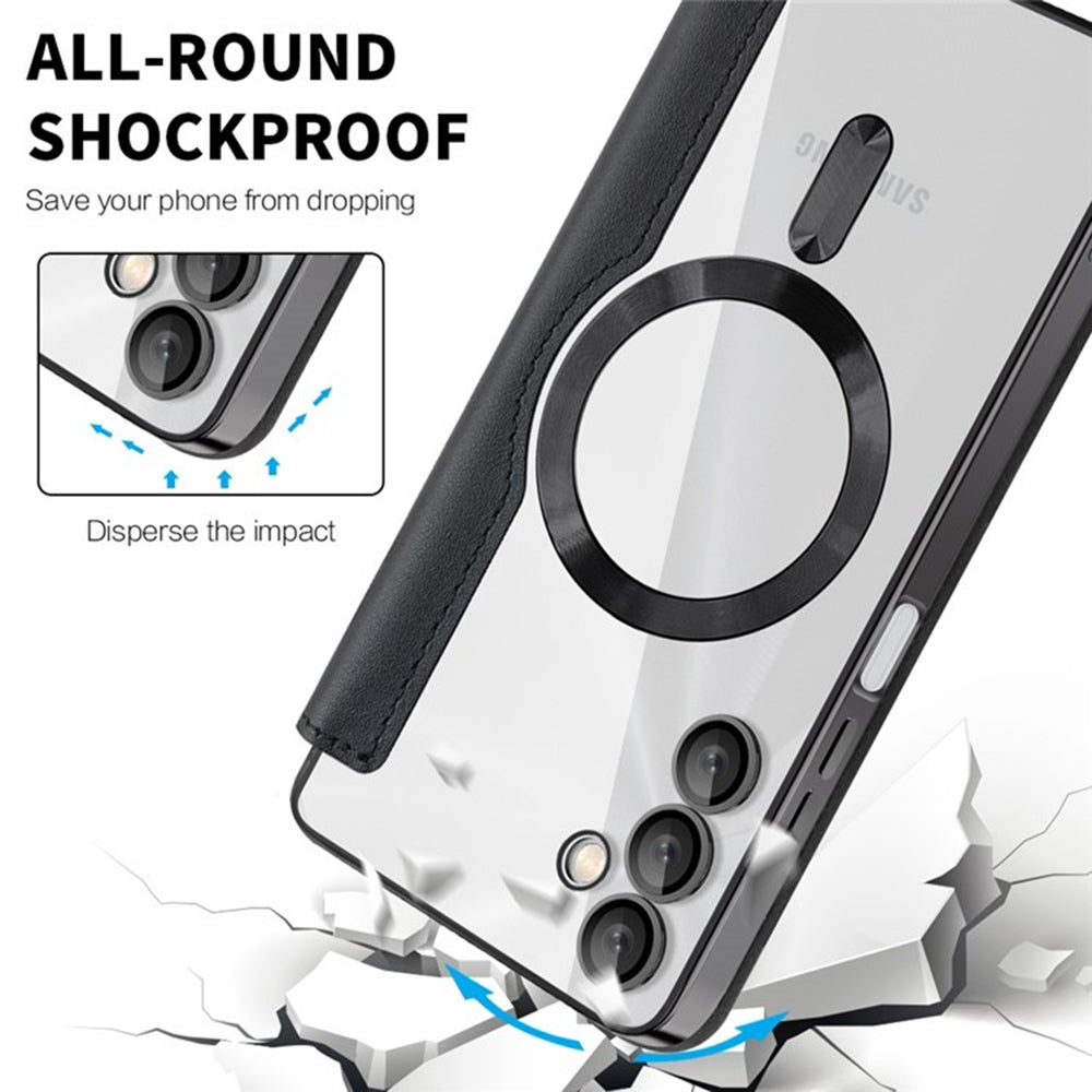 MagSafe-deksel for Samsung Galaxy A05s A057, Techsuit, SmartMag Book, Svart