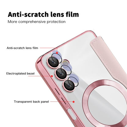MagSafe-deksel for Samsung Galaxy A05s A057, Techsuit, SmartMag Book, Rosa