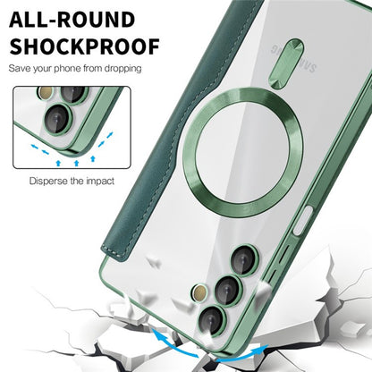 MagSafe-deksel for Samsung Galaxy A05s A057, Techsuit, SmartMag Book, Grønn