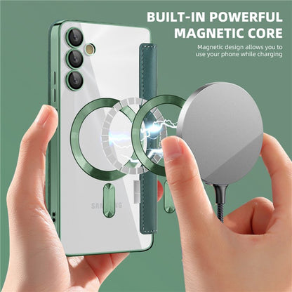 MagSafe-deksel for Samsung Galaxy A05s A057, Techsuit, SmartMag Book, Grønn