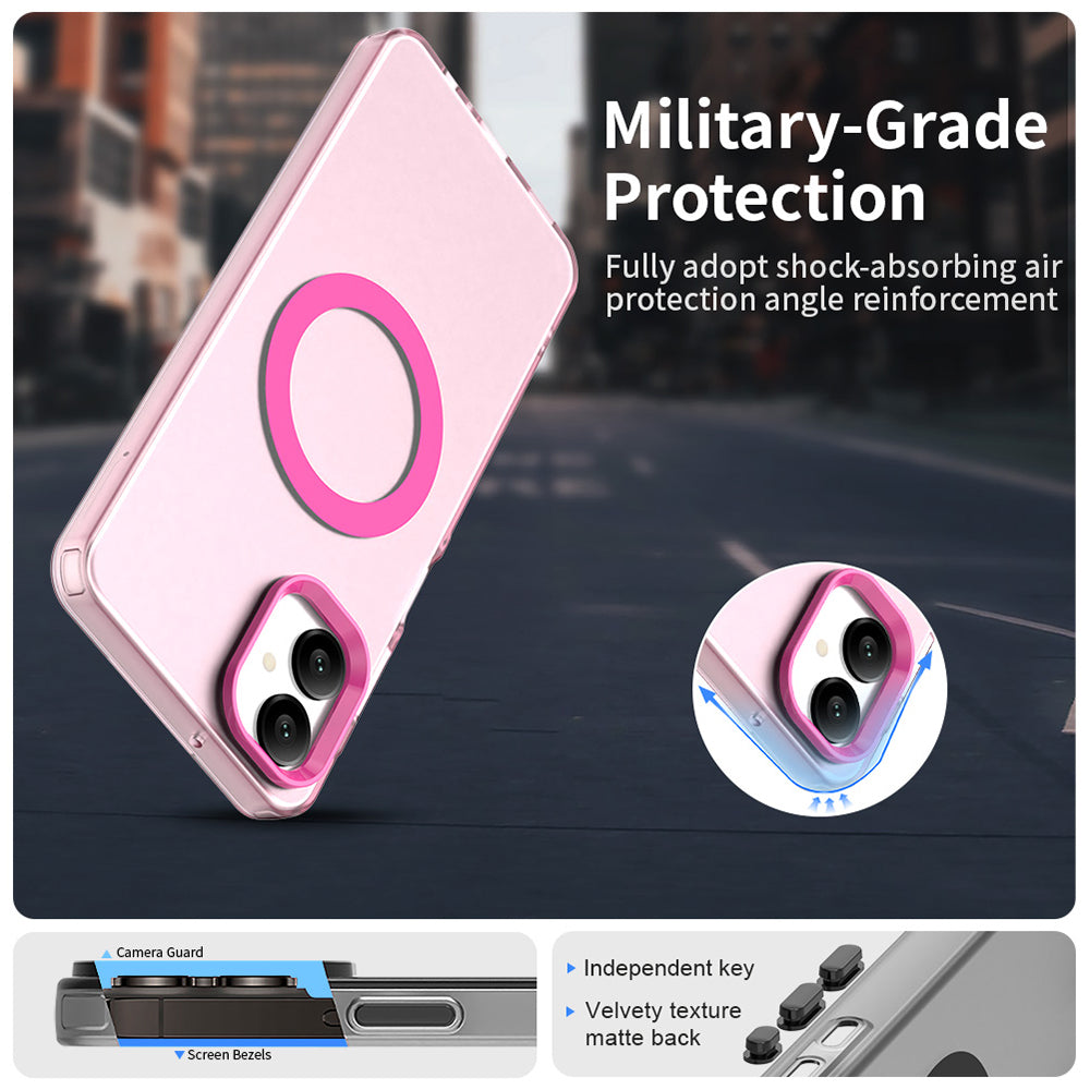 MagSafe-deksel for Samsung Galaxy A06 A065, Techsuit, CandyCase, Rosa