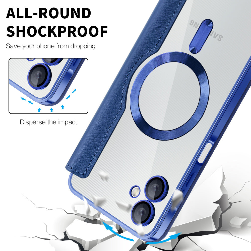 MagSafe-deksel for Samsung Galaxy A06 A065, Techsuit, SmartMag Book, Blå