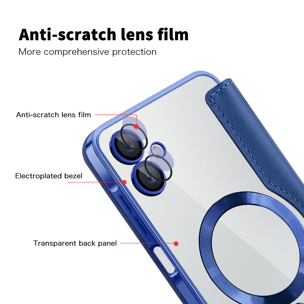 MagSafe-deksel for Samsung Galaxy A06 A065, Techsuit, SmartMag Book, Blå